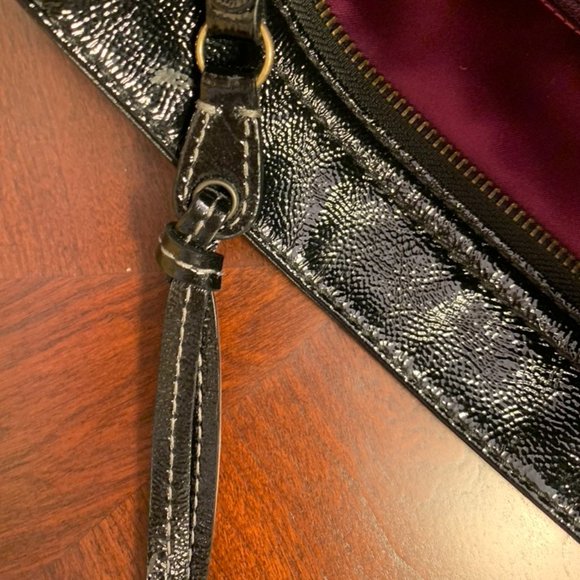 Coach Zoe Patent Leather Hobo Shoulder Bag--Black - Picture 16 of 16